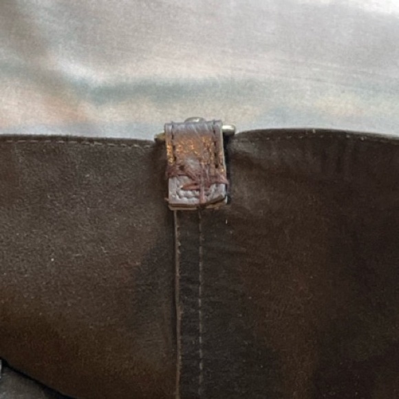 Free People | Leather "Head Over Heels" Tote Bag | Navy Blue - Picture 12 of 14